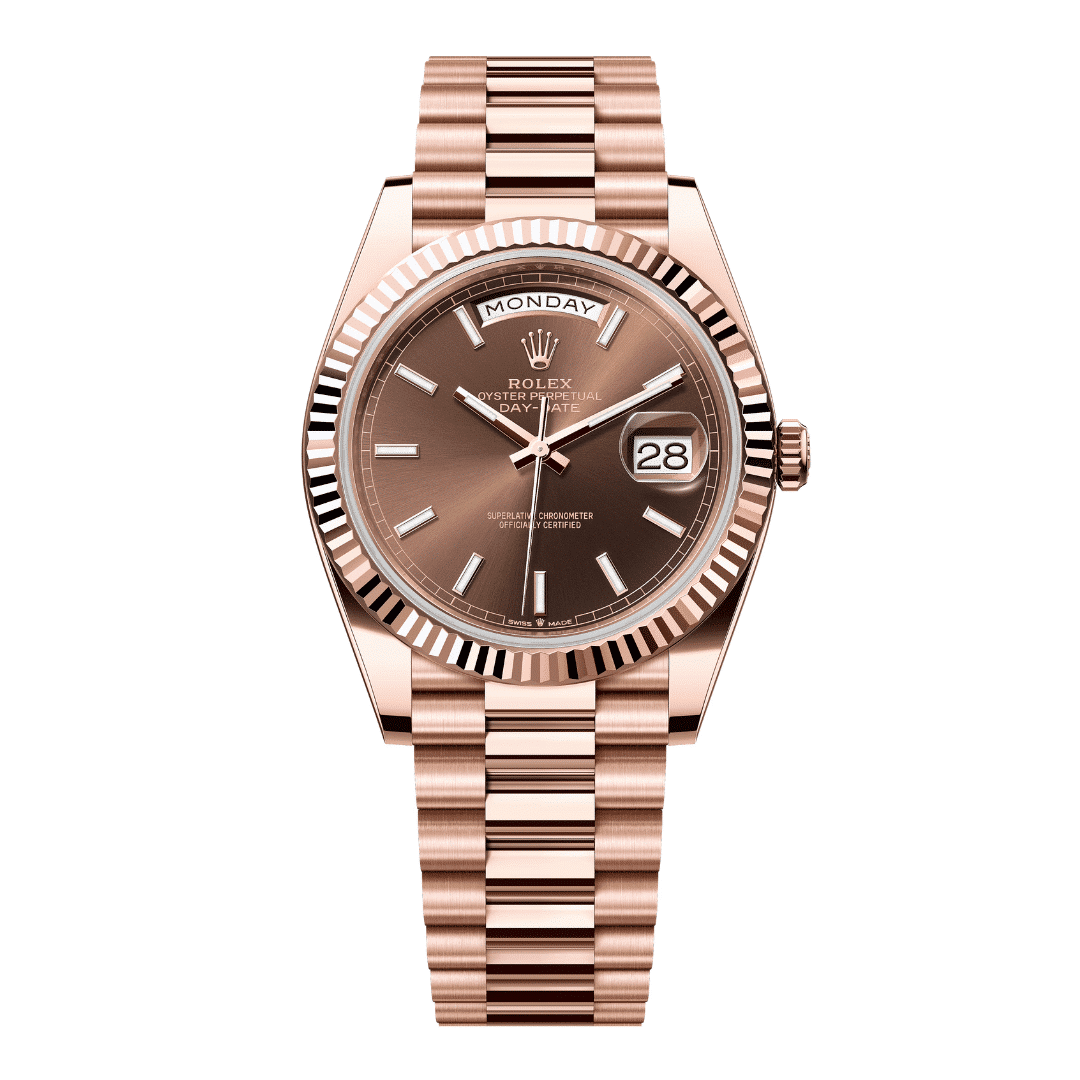 Rolex Day-Date Everose Gold Brown Dial Replica