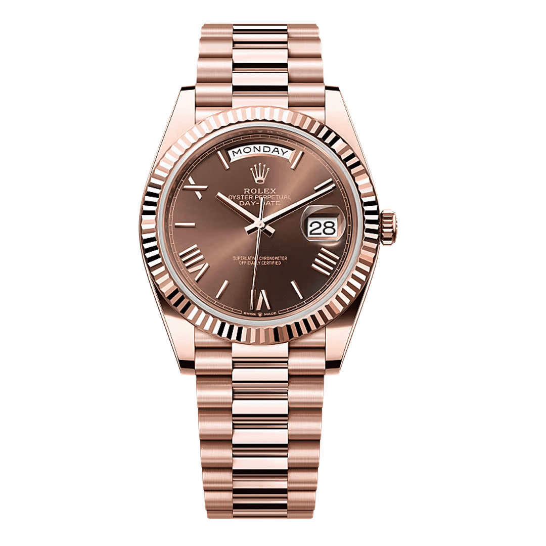 Rolex Day-Date Everose Gold Chocolate Dial Replica