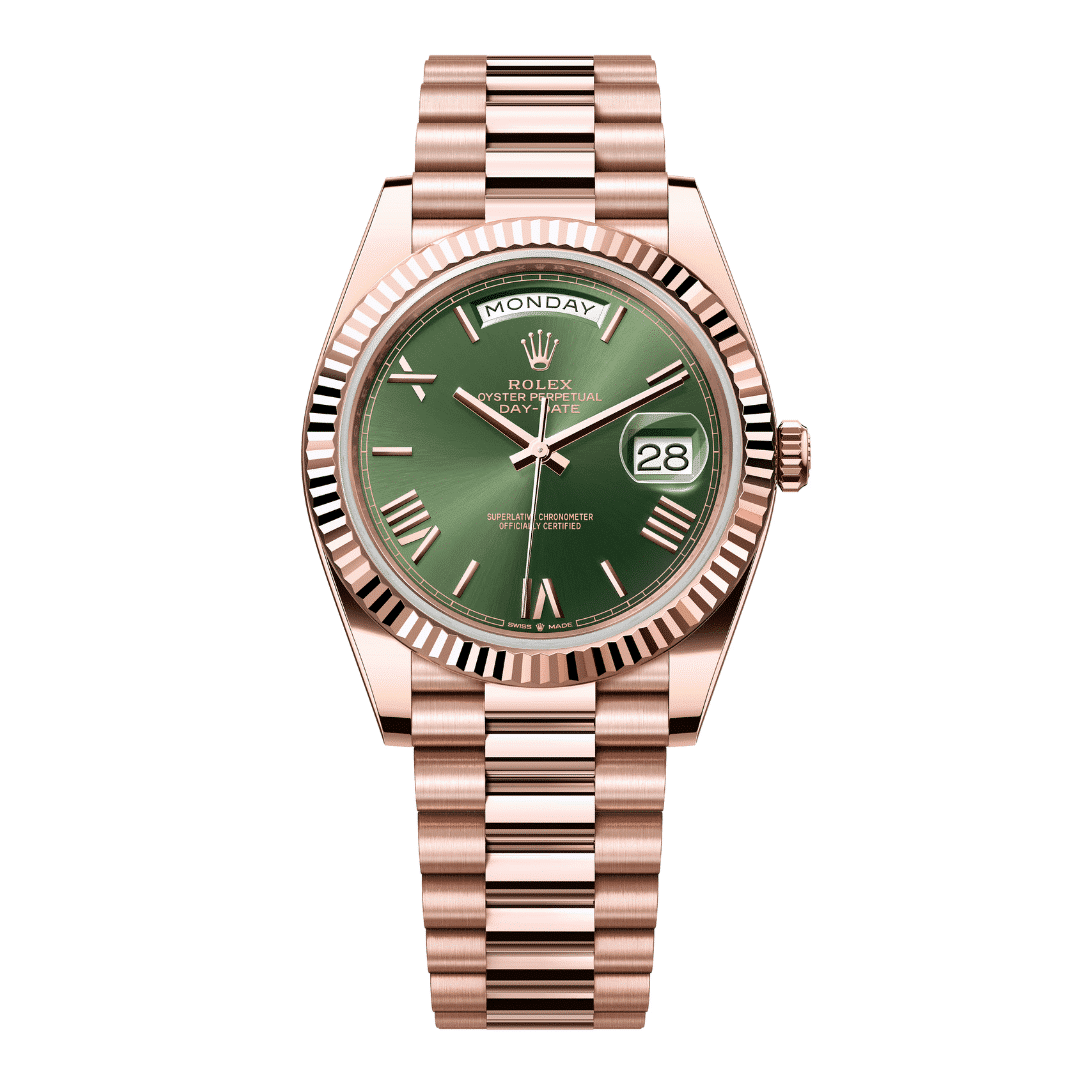 Rolex Day-Date Everose Gold Green Dial Replica