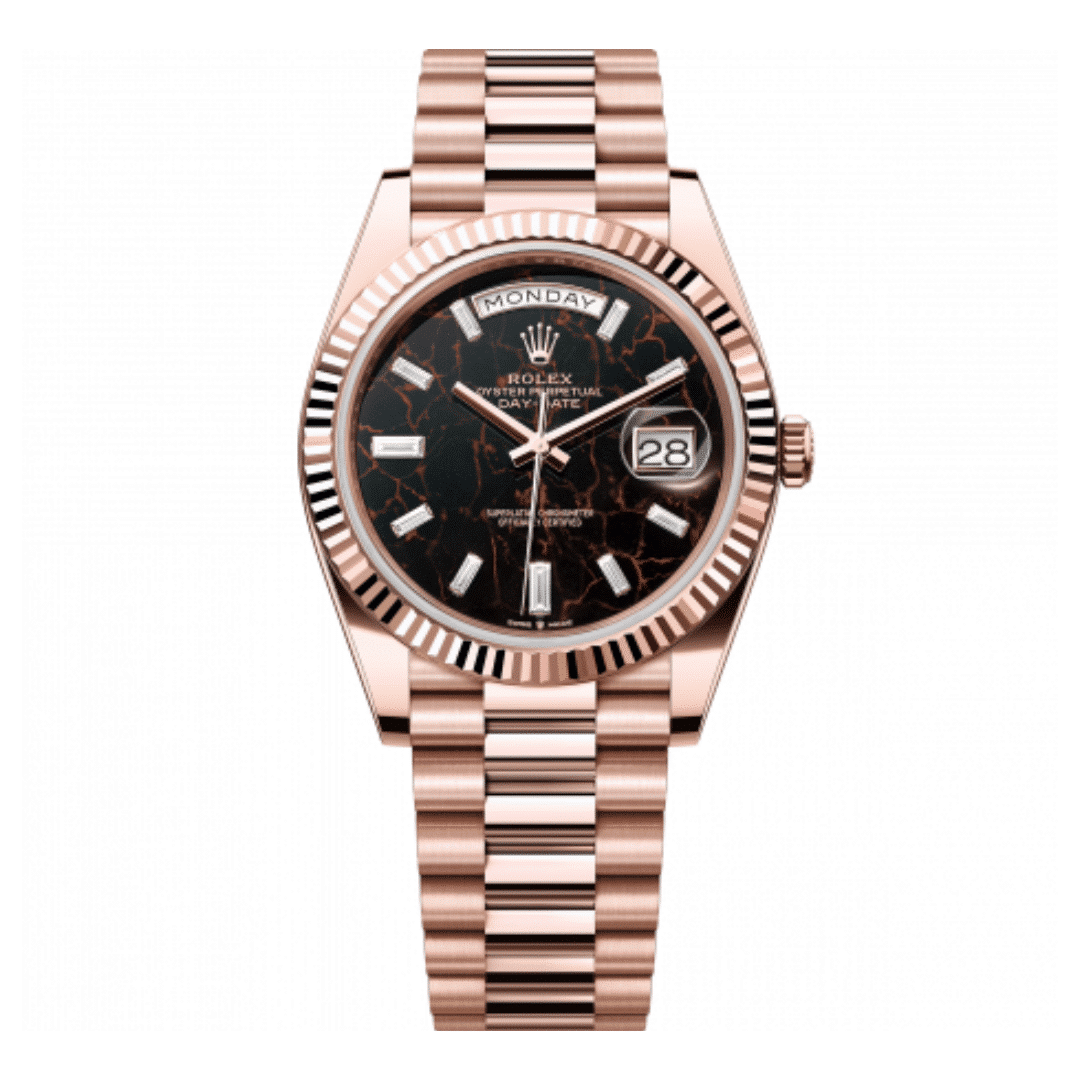 Rolex Day-Date Rose Gold Eisenkiesel Replica