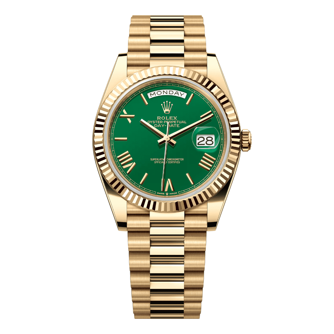 Rolex Day-Date Yellow Gold Green Dial Replica