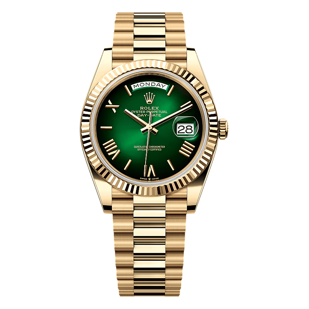 Rolex Day-Date Yellow Gold Green Ombre Replica