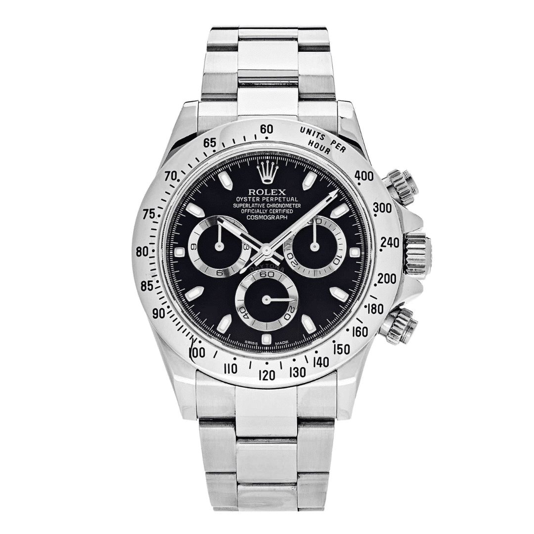 Rolex Daytona Cosmograph Black Dial Silver Bezel Replica